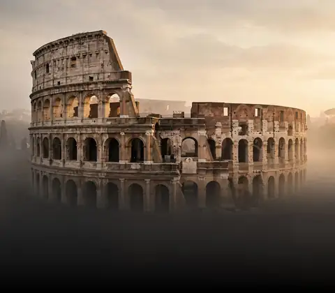 The Colosseum in Rome at sunrise