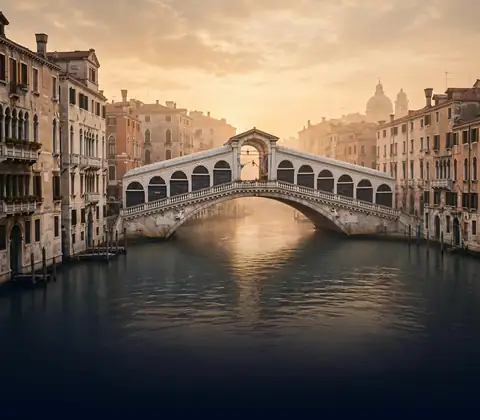 The Rialto Bridge over the Grand Canal, Venice